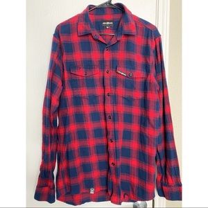 NWOT DIESEL POWER Plaid Button Down Flannel Shirt